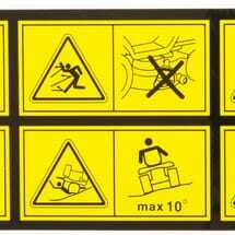 Stiga StickersoverviewOE - 1143623651 - Label safety 6 pictographs