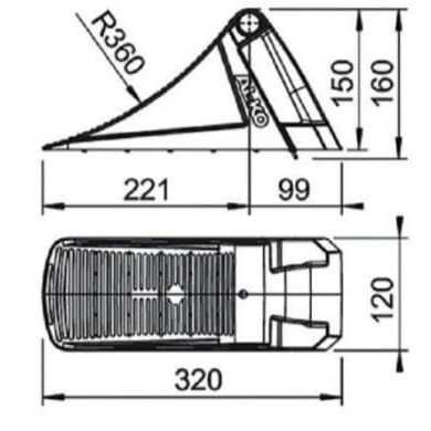 AL-KO wheel cotter, plastic - 1235990 - Chock PVC Black UK 36 KL