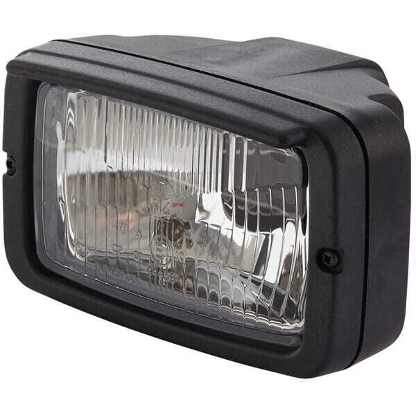 John Deere Headlampfor mounting - 1AB007145001 - Headlight Halogen, rectangular, 12V, transparent/yellow, bolt on, 180x120x126mm