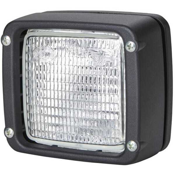 John Deere Square work light H3 - 1GA007506111 - Work light Halogen, square, 12/24V, white, 112x94.3x102mm, AMP/Blade terminal s
