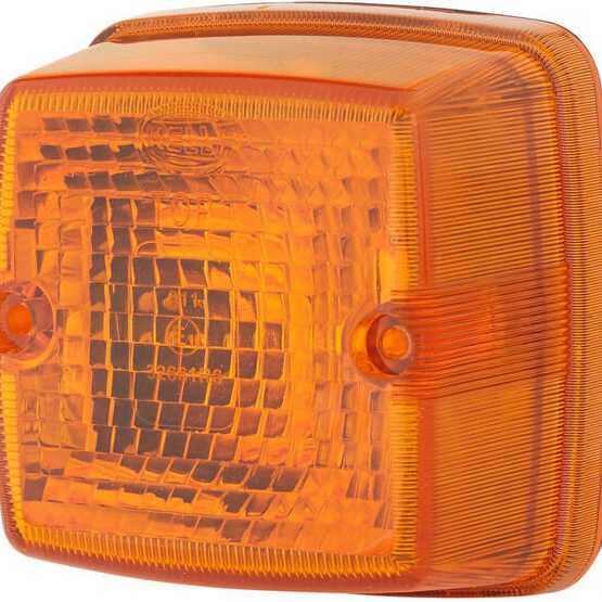 John Deere Indicator and side light - 2BA003014111 - Indicator light 21W, square, 12V, yellow, bolt on, 84x51x84mm, Hella