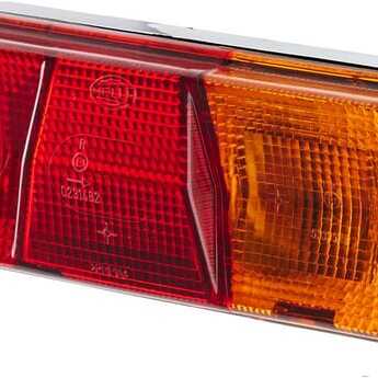 John Deere Rear lamp 201 x 76mm - 2SD001680281 - Rear light RH rectangular, 12/24V, amber/red, bolt on, 201x71x76mm, Hella