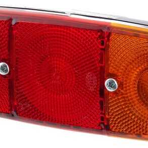 John Deere Rear lamp 282 x 105mm - 2SD001699061 - Rear light RH rectangular, 12/24V, red/orange, bolt on, 282x76x105mm, Hella