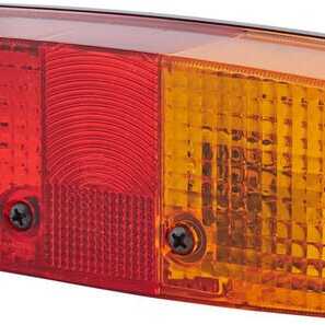 John Deere Rear lamp 158 x 64mm - 2SD003184041 - Rear light RH rectangular, 12/24V, red/orange, bolt on, 158x51x64mm, Hella