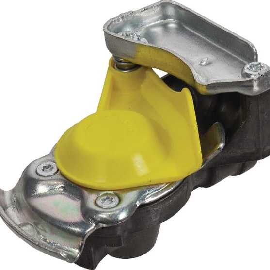 John Deere Quick coupler air brake 2 pipe - 4522002120 - Coupling head automatic M22x1.5 yellow