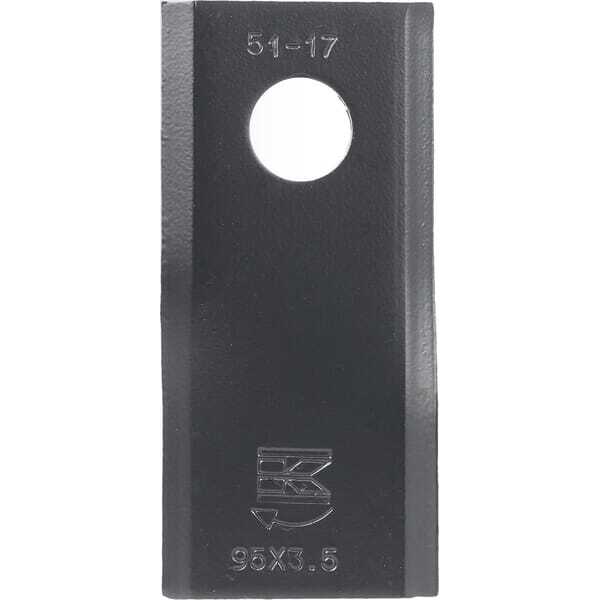 John Deere Rotary mower bladesOverview - 56151310KR - Mower blade RH 95x45x3.5mm bore Ø16.25mm Suitable for Kuhn/John Deere/New 