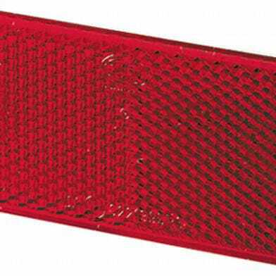 John Deere Square reflector, red, self-adhesive, Hella - 8RA003326031 - Reflector