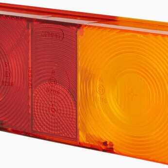 John Deere Separate lenses for rear lights Hella - 9EL112741001 - Light lens, amber/red, rectangular rear/right Hella