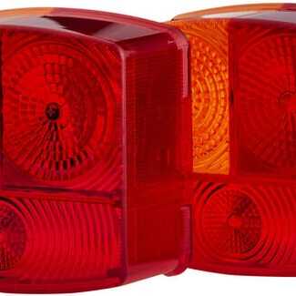 John Deere Separate lenses for rear lights Hella - 9EL134739001 - Light lens, red/transparent/amber, square rear/left Hella