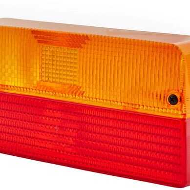 John Deere Separate lenses for rear lights Hella - 9EL147992001 - Light lens, red/amber, rectangular LH/RH Hella