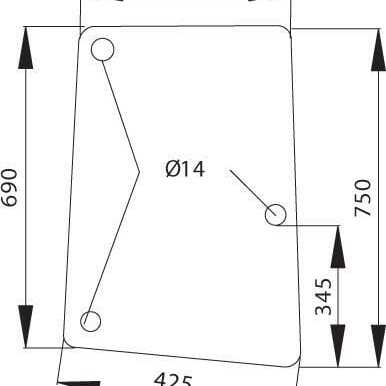 John Deere Side windows - D8183 - Side glass