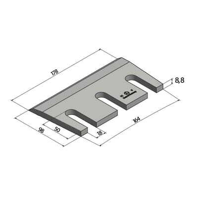 John Deere Chopper blade overview - HXE53568N - Grass chopping knife