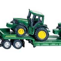 John Deere S01837 Low loader with 2 Tractors - S01837 - Low loader tr.+J.D. Tractors