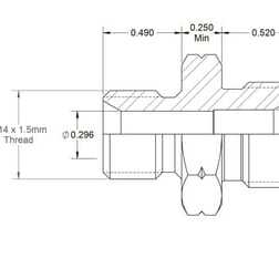 John Deere Screw-in couplingsscrew-in metric x male BSP - VNBM0614ISO6149 - Coupling M/M 3/8 B x M14X1.5 ISO6149